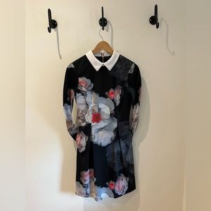 Ted Baker Floral Print Dress, Size 1, Excellent Used Condition